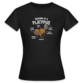 Platypus - Women's T-Shirt - black - Front - AI Model Female 172 dark (172cm)