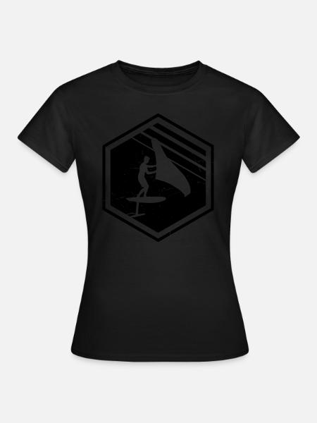 Hommes hydroptère wingsurfen wingsurf Femmes - T-shirt Femme - noir