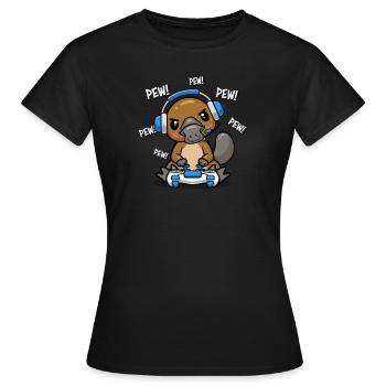 Platypus - Women's T-Shirt - black - Front - AI Model Female 172 dark (172cm)