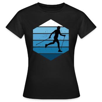 Men's Walking Walking Nordic Walking Women - Women's T-Shirt - black - Front - AI Model Female 172 dark (172cm)