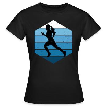 Course à pied Course de cross-country Femmes Course de fond - T-shirt Femme - noir - Devant - AI Model Female 172 dark (172cm)