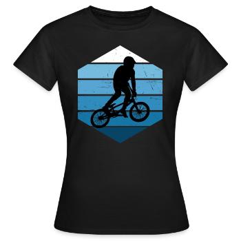 Femmes BMX Cyclisme Vélo BMX Vélo BMX Garçons - T-shirt Femme - noir - Devant - AI Model Female 172 dark (172cm)
