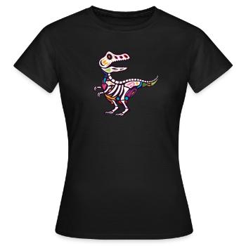 T Rex - T-shirt Femme - noir - Devant - AI Model Female 172 dark (172cm)