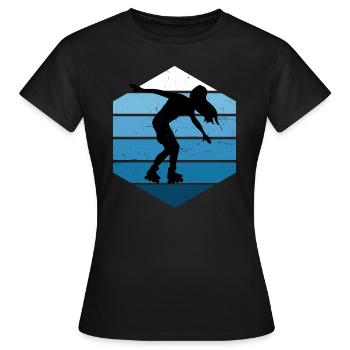 Patinage à roulettes Patins à roulettes Patins à roulettes - T-shirt Femme - noir - Devant - AI Model Female 172 dark (172cm)