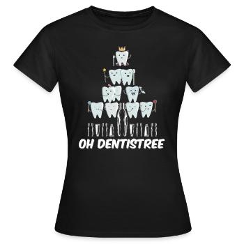 Oh Dentistree Sweet Tooth Christmas Tree - Women's T-Shirt - black - Front - AI Model Female 172 dark (172cm)