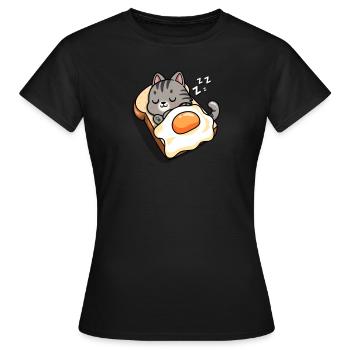 Gray Tabby Cat - Women's T-Shirt - black - Front - AI Model Female 172 dark (172cm)