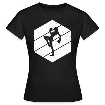 Kickboxing Kickboxing Hommes - T-shirt Femme - noir - Devant - AI Model Female 172 dark (172cm)