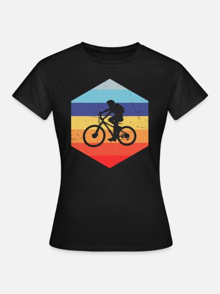 Radfahren Radsport Mountainbike Radfahrer - Dame-T-shirt - sort