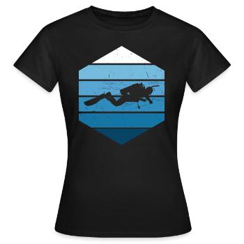 Scuba Tauchen Scuba Taucher Scuba Diver - Frauen T-Shirt - Schwarz - Vorne - AI Model Female 172 dark (172cm)
