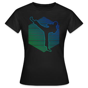 Kickboxing Kickboxer Kickboxing Femmes Kickboxing - T-shirt Femme - noir - Devant - AI Model Female 172 dark (172cm)