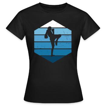 Boxe Thaï Hommes Thaï Boxeur Thaï Boxe Thaï Thaï - T-shirt Femme - noir - Devant - AI Model Female 172 dark (172cm)