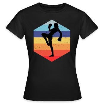 Kickboxing Kickboxing Kickboxing Hommes Boxe - T-shirt Femme - noir - Devant - AI Model Female 172 dark (172cm)