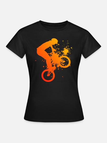Bike Damen bmx bmx fahrrad Radfahren bmx jungen - Frauen T-Shirt - Schwarz