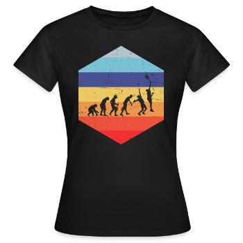 Paddle Paddle Tennis Paddle Court Women's Paddle Tenn - Women's T-Shirt - black - Front - AI Model Female 172 dark (172cm)