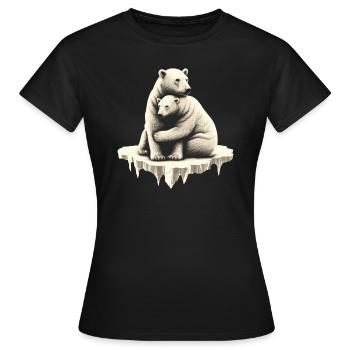 Verliebte Eisbären - Frauen T-Shirt - Schwarz - Vorne - AI Model Female 172 dark (172cm)