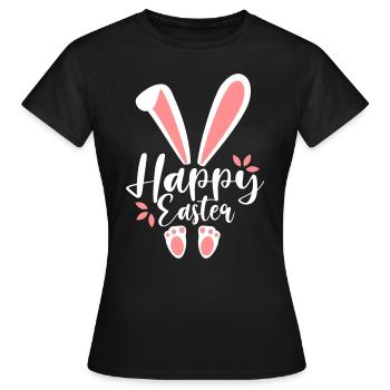 Happy Easter Bunny - Frauen T-Shirt - Schwarz - Vorne - AI Model Female 172 dark (172cm)