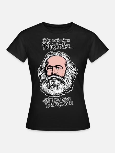 Karl Marx: Jeder nach seinen Faehigkeiten ... - Frauen T-Shirt - Schwarz