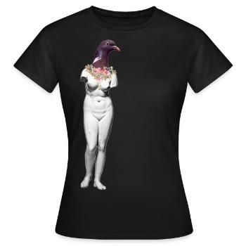 Mme Pigeon - T-shirt Femme - noir - Devant - AI Model Female 172 dark (172cm)