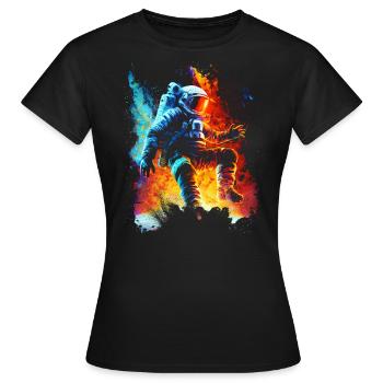 Landing on Mars - Women's T-Shirt - black - Front - AI Model Female 172 dark (172cm)