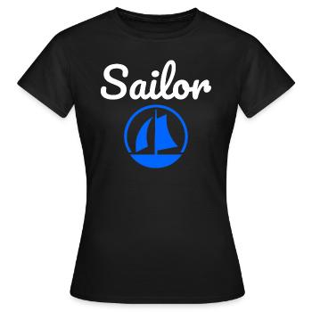 Matrose - Frauen T-Shirt - Schwarz - Vorne - AI Model Female 172 dark (172cm)