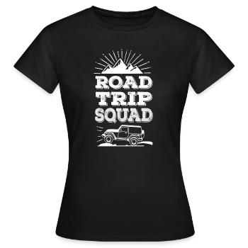 Troupe Roadtrip - Tenue cool sur la route, voyageurs - T-shirt Femme - noir - Devant - AI Model Female 172 dark (172cm)