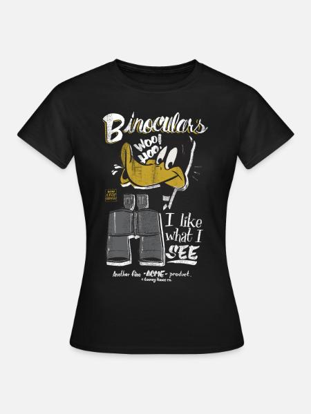 Looney Tunes Daffy Duck Binoculars - Vrouwen T-shirt - zwart