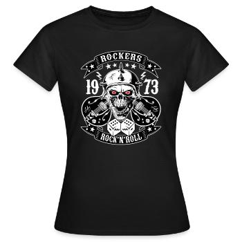 Rockabilly Vintage Rocker Rock N Roll Psychobilly - T-shirt Femme - noir - Devant - AI Model Female 172 dark (172cm)