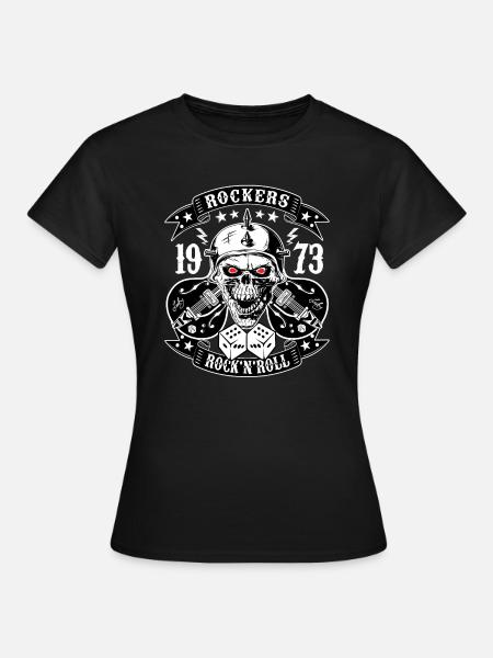Rockabilly Vintage Rocker Rock N Roll Psychobilly - Frauen T-Shirt - Schwarz