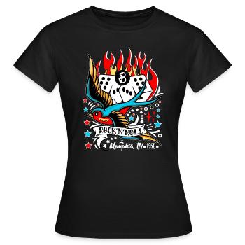 Rockabilly Memphis Tennessee Années 50 Rock and roll - T-shirt Femme - noir - Devant - AI Model Female 172 dark (172cm)