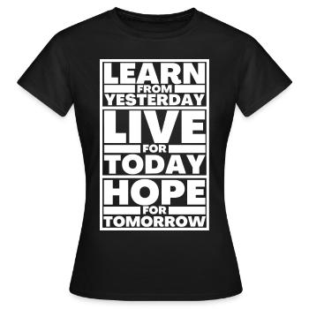 Motivation Inspiration Workout Quote - Women's T-Shirt - black - Front - AI Model Female 172 dark (172cm)