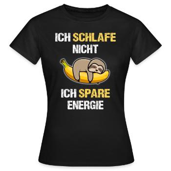 Energie sparen - Frauen T-Shirt - Schwarz - Vorne - AI Model Female 172 dark (172cm)