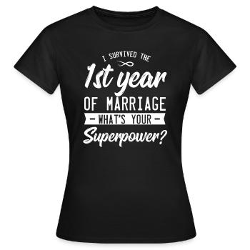 Mariage Mariage Mariage Mariage Mari Marry Gift - T-shirt Femme - noir - Devant - AI Model Female 172 dark (172cm)