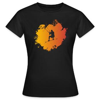 Kiter - Frauen T-Shirt - Schwarz - Vorne - AI Model Female 172 dark (172cm)