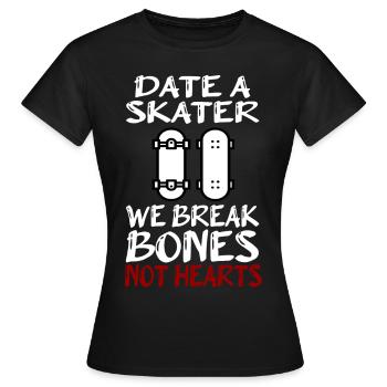 Cadeau de skateboard - T-shirt Femme - noir - Devant - AI Model Female 172 dark (172cm)