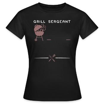Grill Sergeant - BBQ - Frauen T-Shirt - Schwarz - Vorne - AI Model Female 172 dark (172cm)