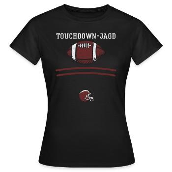 Touchdown-Jagd - Football - Frauen T-Shirt - Schwarz - Vorne - AI Model Female 172 dark (172cm)
