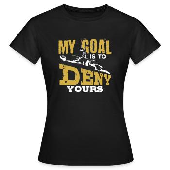 Gardien de but de football But de gardien de but de gardien de but de football - T-shirt Femme - noir - Devant - AI Model Female 172 dark (172cm)