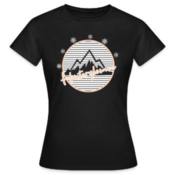 Saalbach Hinterglemm - T-shirt Femme - noir - Devant - AI Model Female 172 dark (172cm)