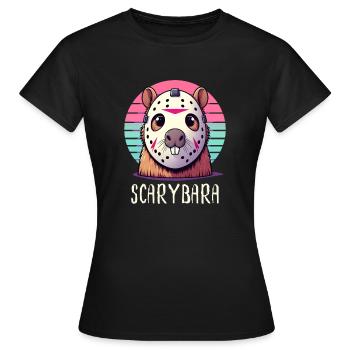 Thème drôle d’horreur Capybara australien - T-shirt Femme - noir - Devant - AI Model Female 172 dark (172cm)
