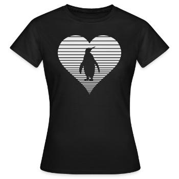 manchot - T-shirt Femme - noir - Devant - AI Model Female 172 dark (172cm)