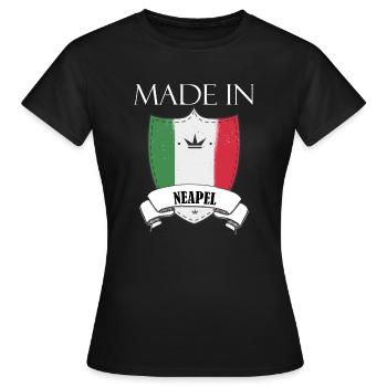 Made in Neapel - Frauen T-Shirt - Schwarz - Vorne - AI Model Female 172 dark (172cm)