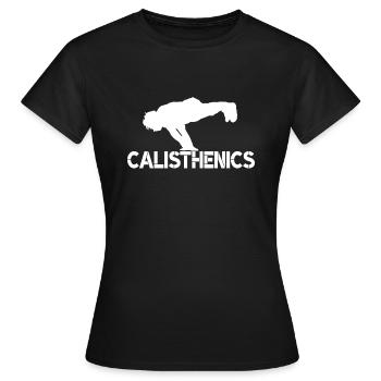 Calisthenics Planche - T-shirt Femme - noir - Devant - AI Model Female 172 dark (172cm)