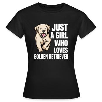 Golden Retriever | Golden Retriever - T-shirt Femme - noir - Devant - AI Model Female 172 dark (172cm)