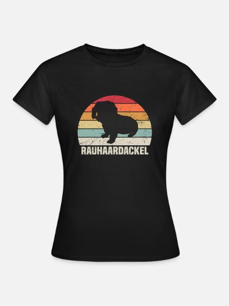 Rauhaardackel Dackel Dachshund | Rauhaardackel - Frauen T-Shirt - Schwarz