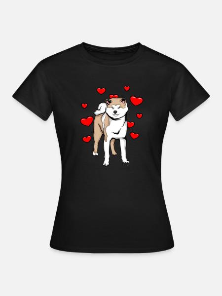Akita Inu con il cuore - Maglietta da donna - nero