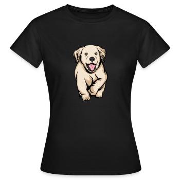 Golden Retriever | Golden Retriever - T-shirt Femme - noir - Devant - AI Model Female 172 dark (172cm)