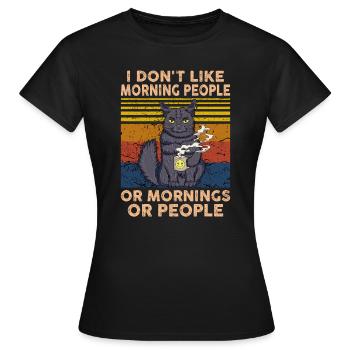 Je n’aime pas les gens. - T-shirt Femme - noir - Devant - AI Model Female 172 dark (172cm)