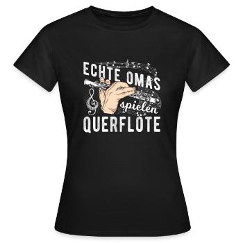 Musik Instrument Flöte | Querflöte - Frauen T-Shirt - Schwarz - Vorne - AI Model Female 172 dark (172cm)