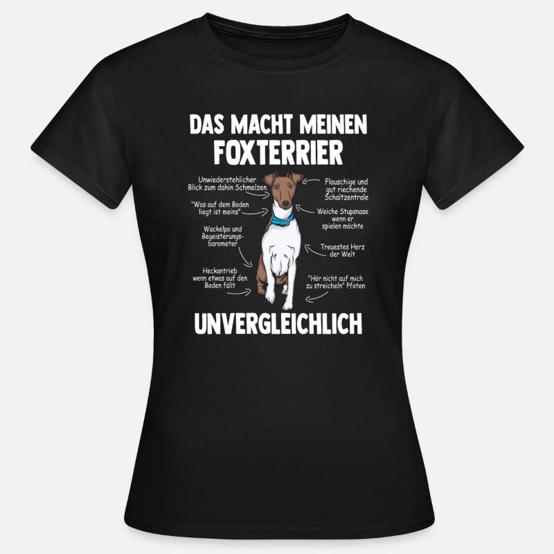 Drahthaar Foxterrier Glatthaar Foxterrier - Frauen T-Shirt - Schwarz