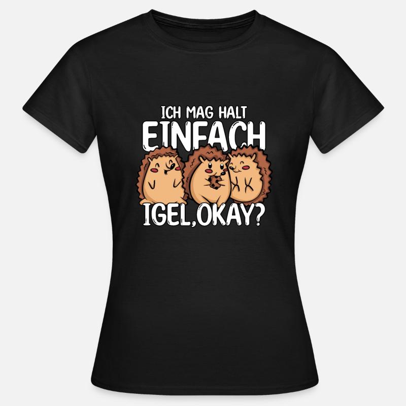 Igel - Frauen T-Shirt - Schwarz